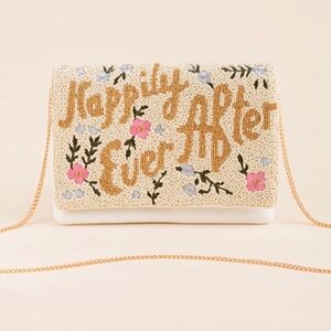 *NEW* Happily Ever After Clutch/Chain Link Purse - Bride Mrs. Bachlorette